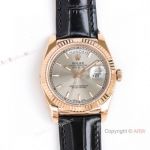 TRF V3 Swiss Rolex Day Date 36 Gray Dial Rose Gold 118135 Replica watch